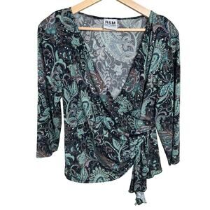 Y2K R & M Richards Size 12 Blouse Shoulder Pad Green